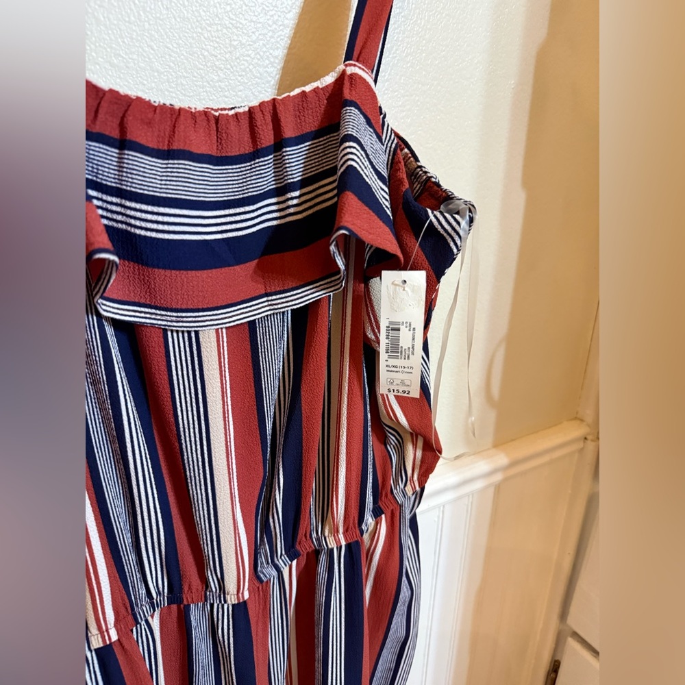 NWT No Boundaries Multicolor Striped Jumpsuit - Picture 4 of 6